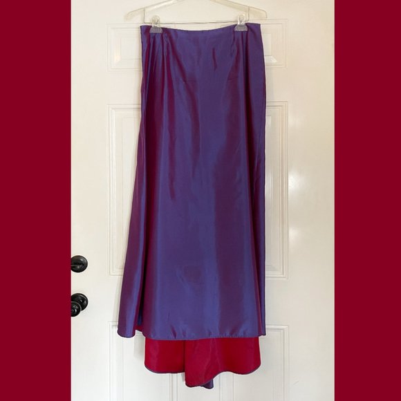 Vintage Taffeta Maxi Skirt with Train - Picture 2 of 5